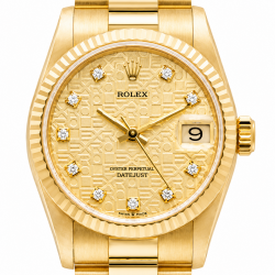 Rolex Datejust Presidental 31MM 68278 18KT Yellow Gold Watch